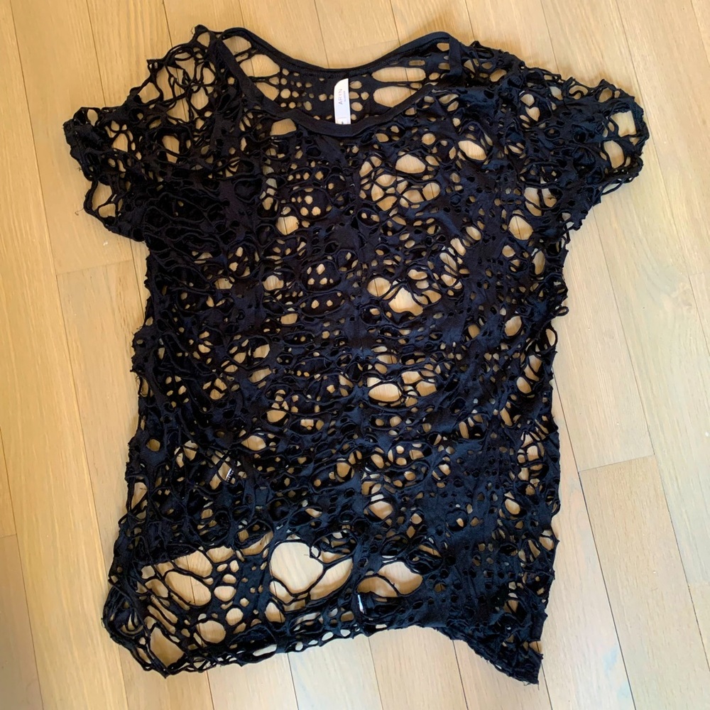 Aryn Glasser black holey top